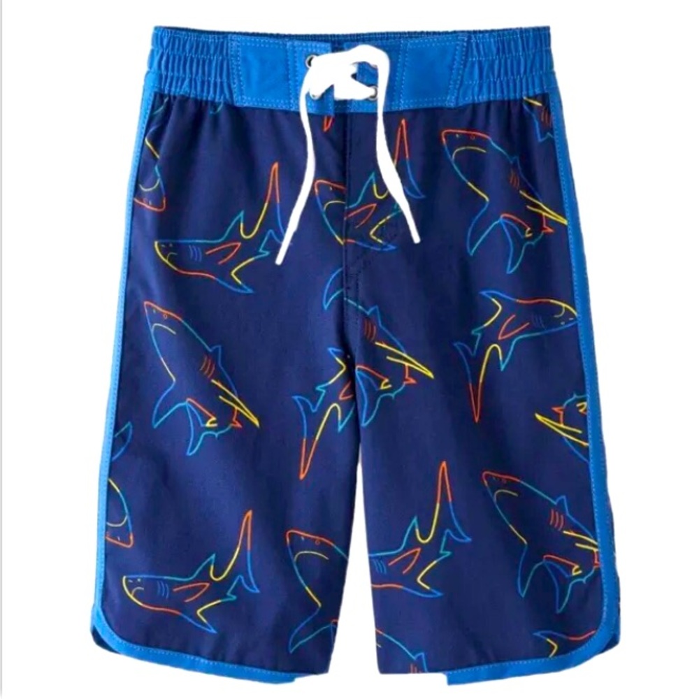 Hanna Andersson Trunks Blue Sharks Swim Shorts 2T